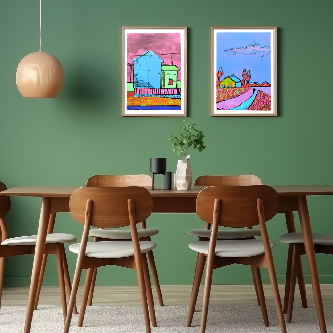 Colorful Artistic abstract Landscape Prints