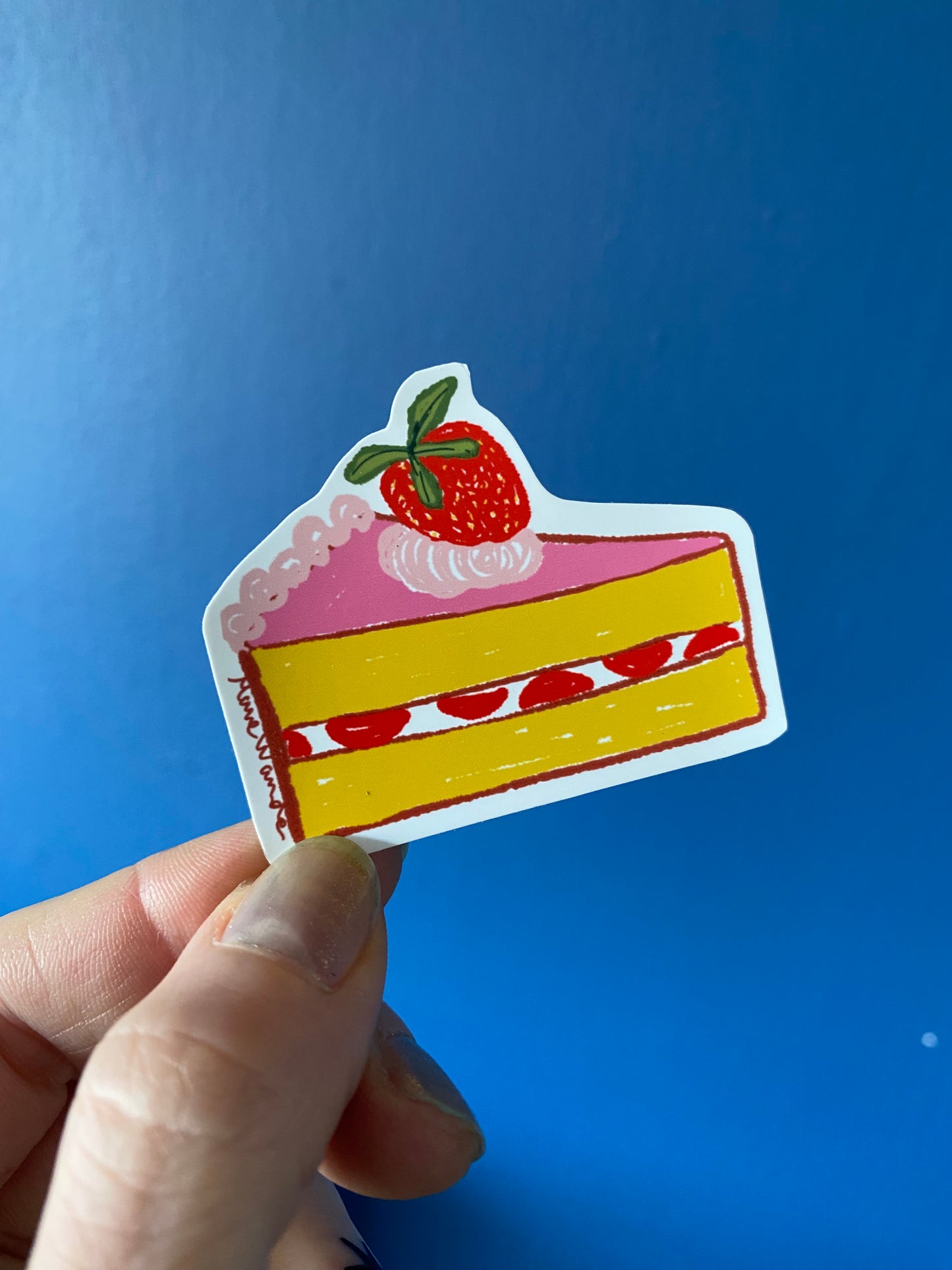 Whimsical tomato cat, sardine, strawberry cake, oranges and dog coffee mug glossy stickers