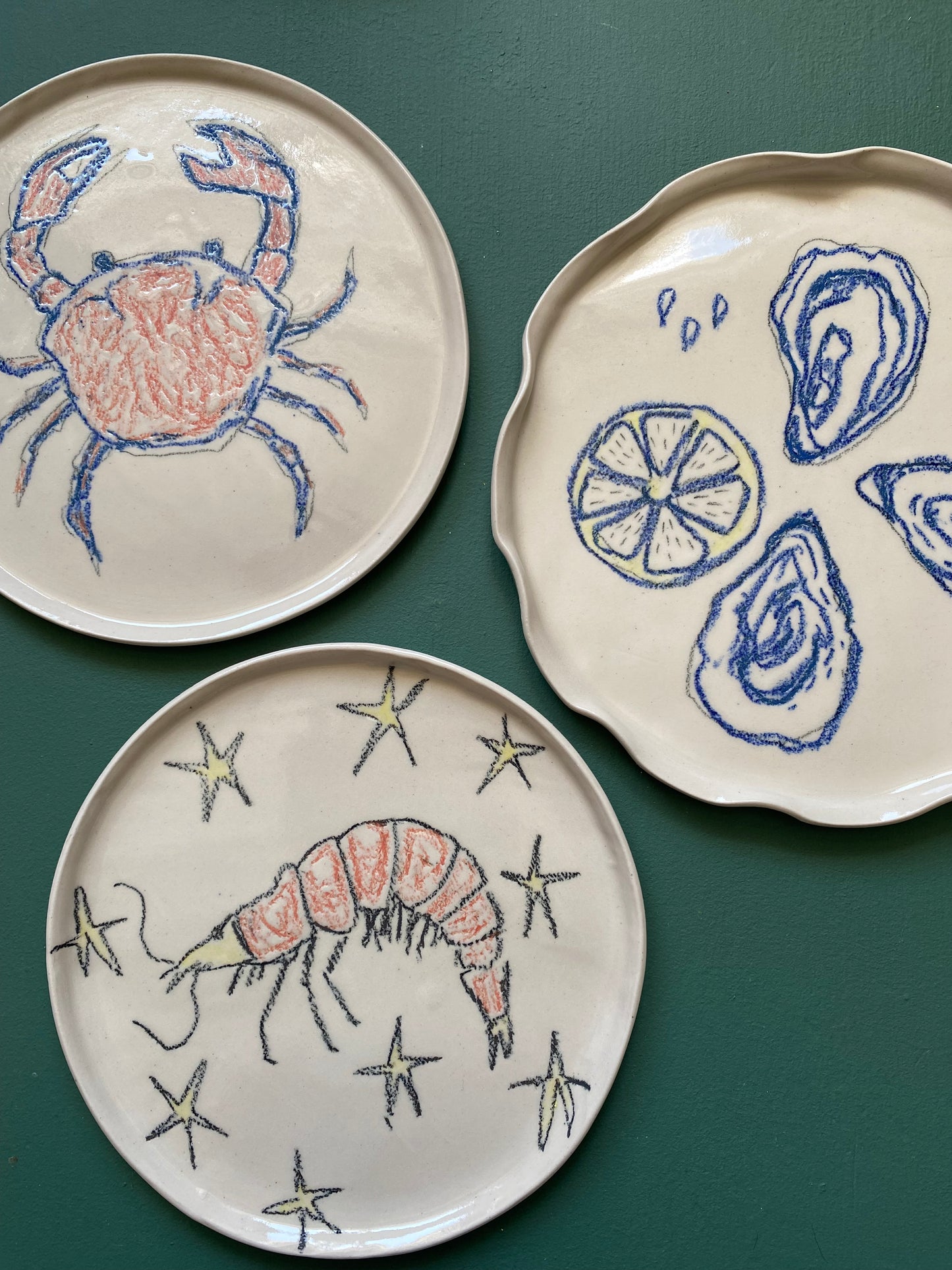 Shrimp with stars plate
