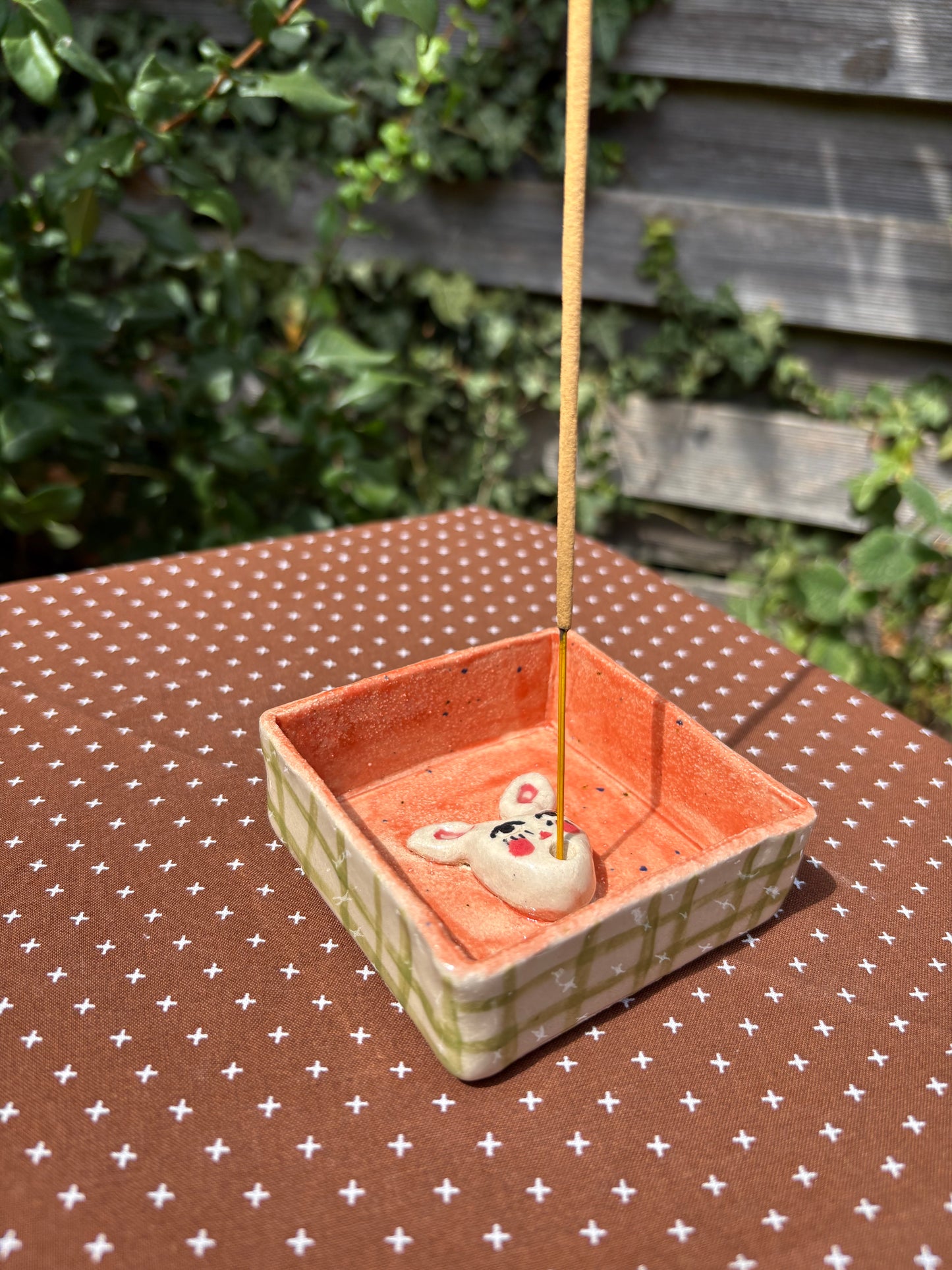 Whimsy animals ceramic incense holders