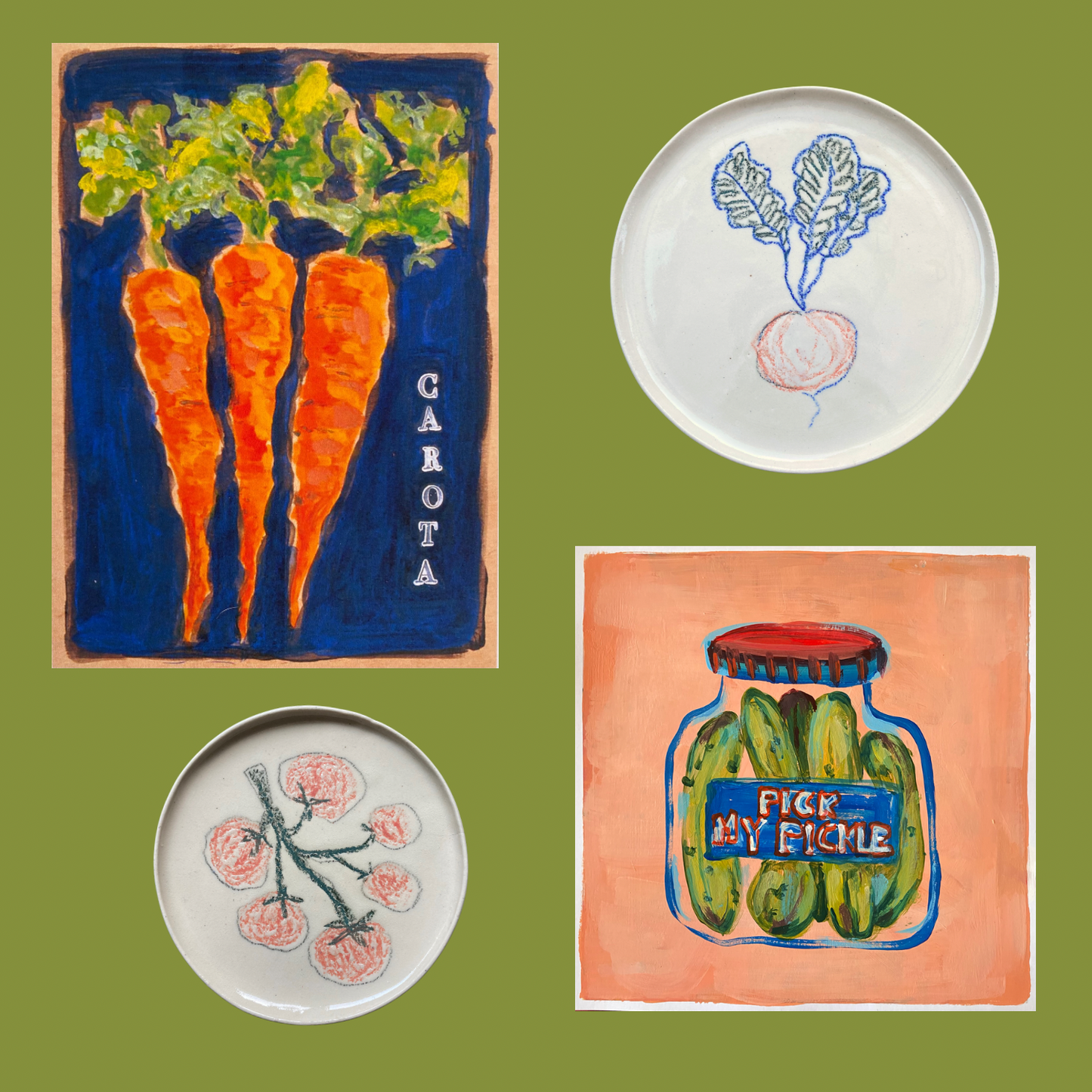 Carrots Botanical Art Print