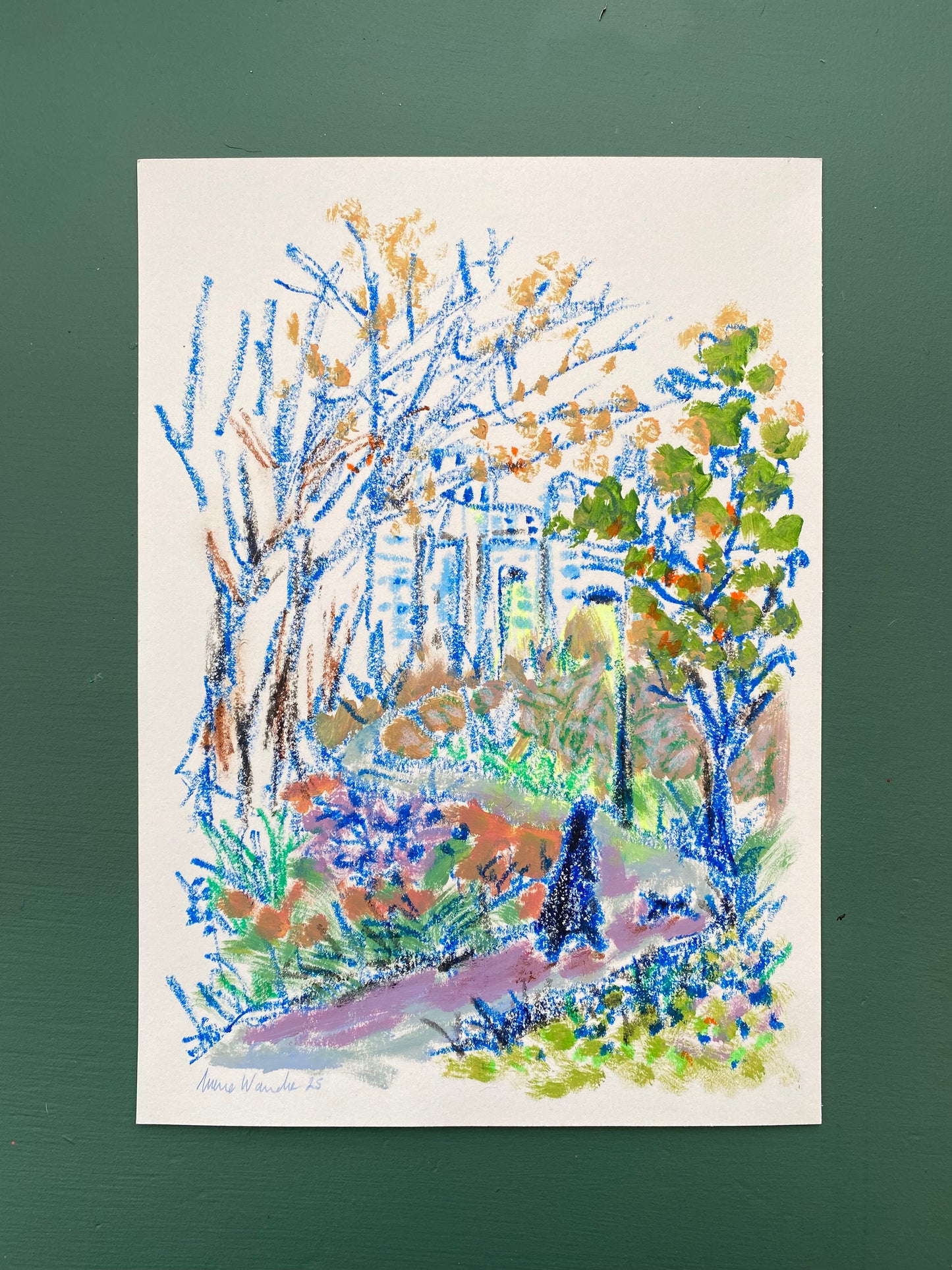 "Woodland walk with city view"