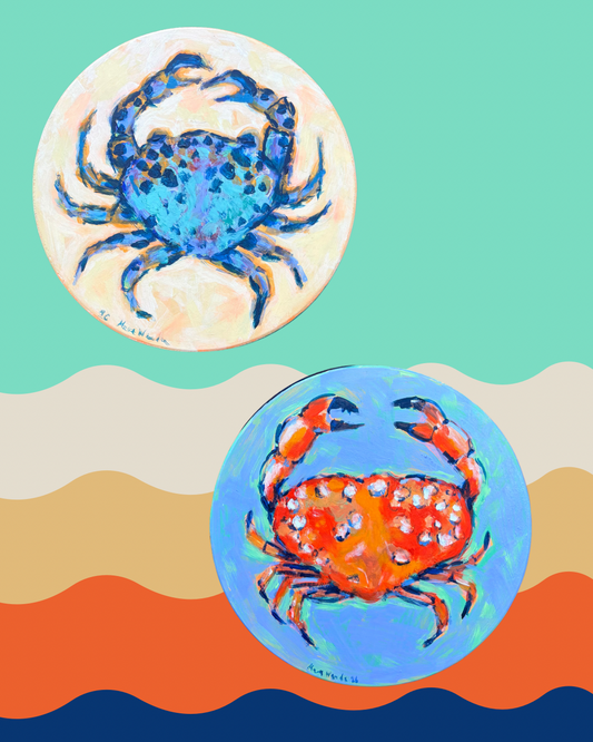 Red and blue crab