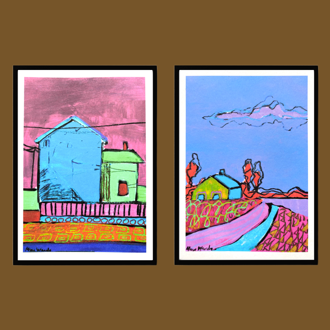 Artistic Landscape Pop Art Prints - Bright and Cheerful Home Decor