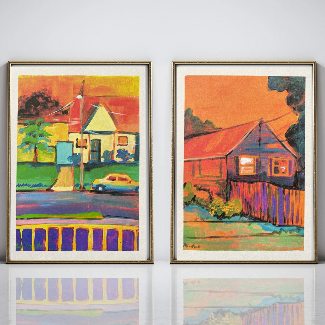 Cityscape charm art print set