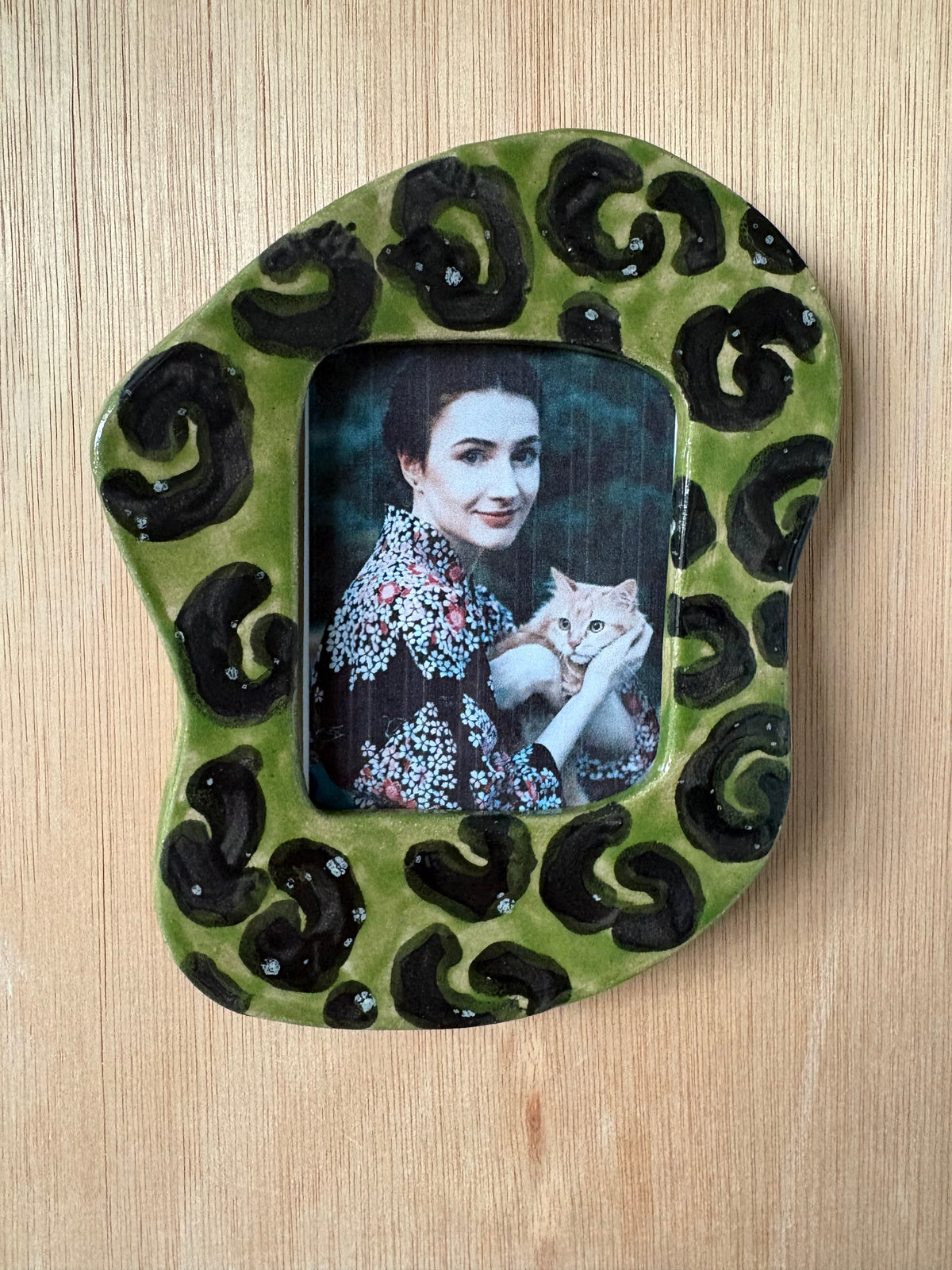 Ceramic Picture Frames: Unique Handmade Leopard, Flower, & Swan Designs