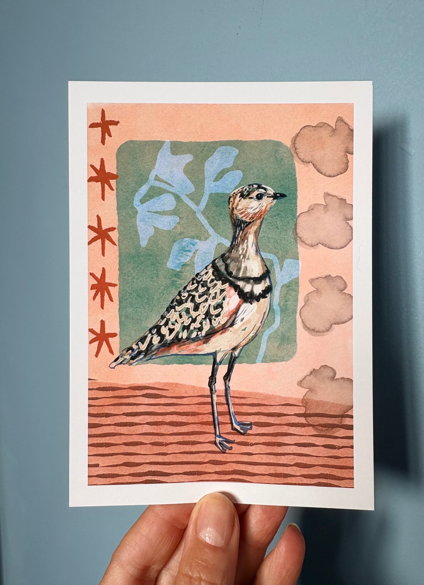 Botanical Bird Watercolour Wall Art - Natural Home Decor