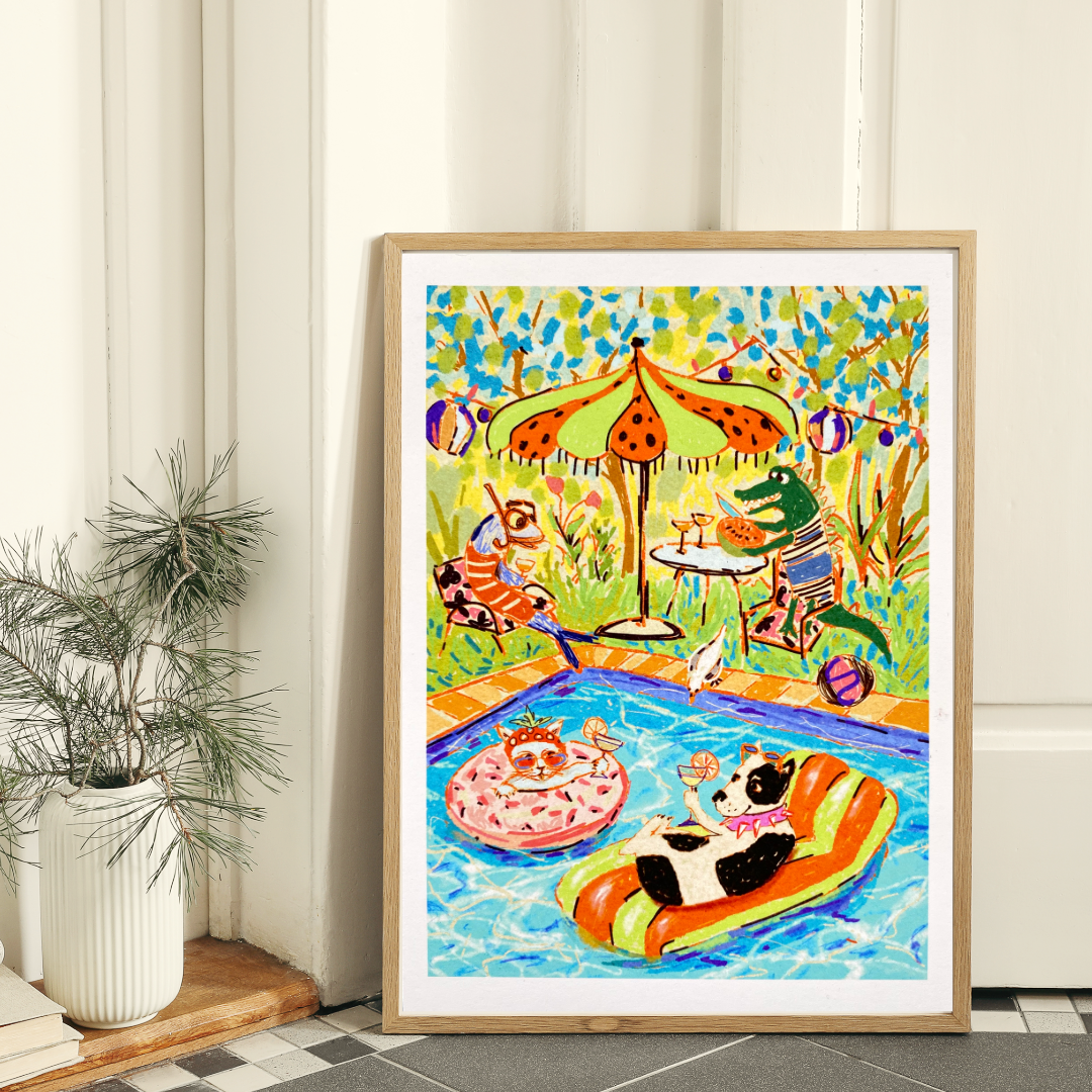 Whimsical watermelon pool party
