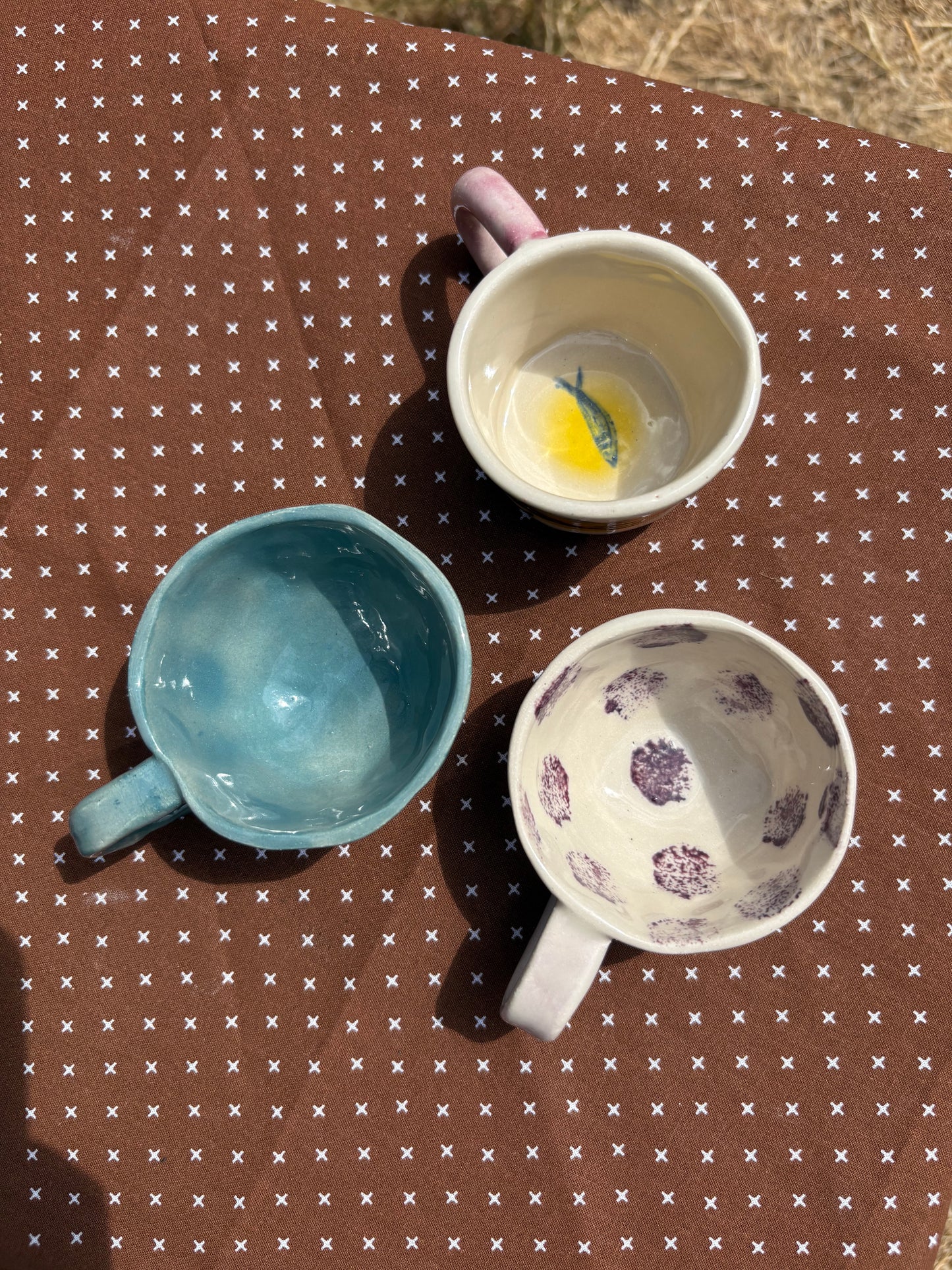 Espresso cups with sardines