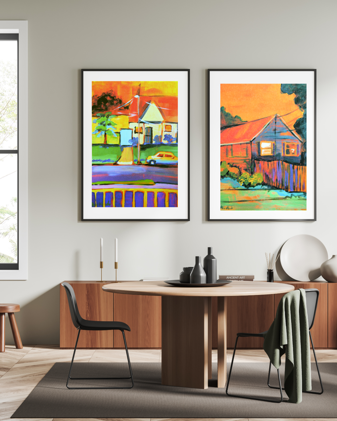 Cityscape charm art print set