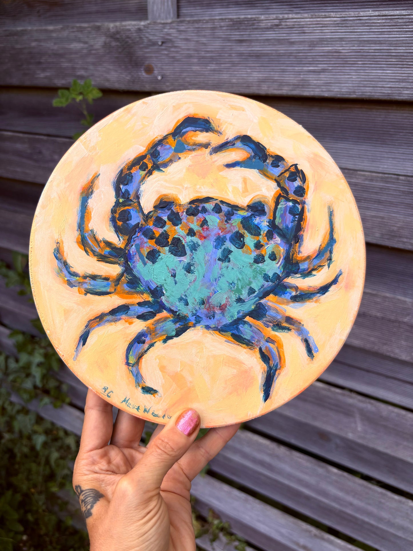 Red and blue crab