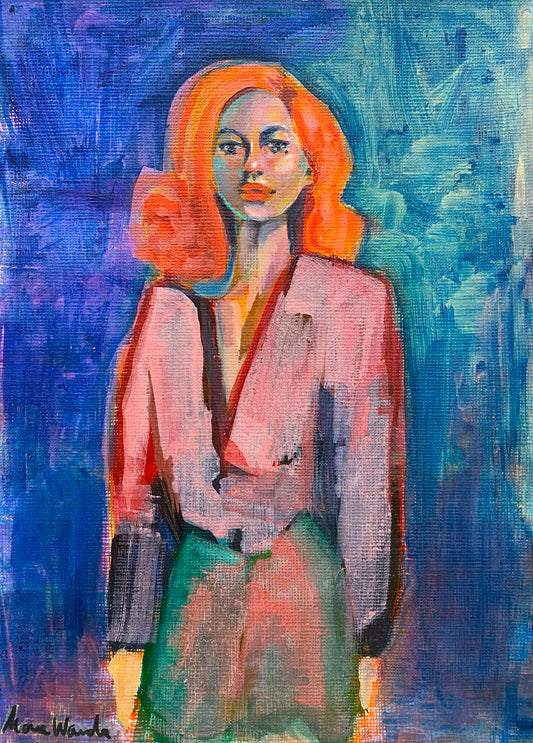 "Glow" oil on paper