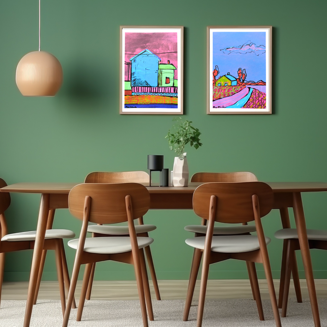 Artistic Landscape Pop Art Prints - Bright and Cheerful Home Decor