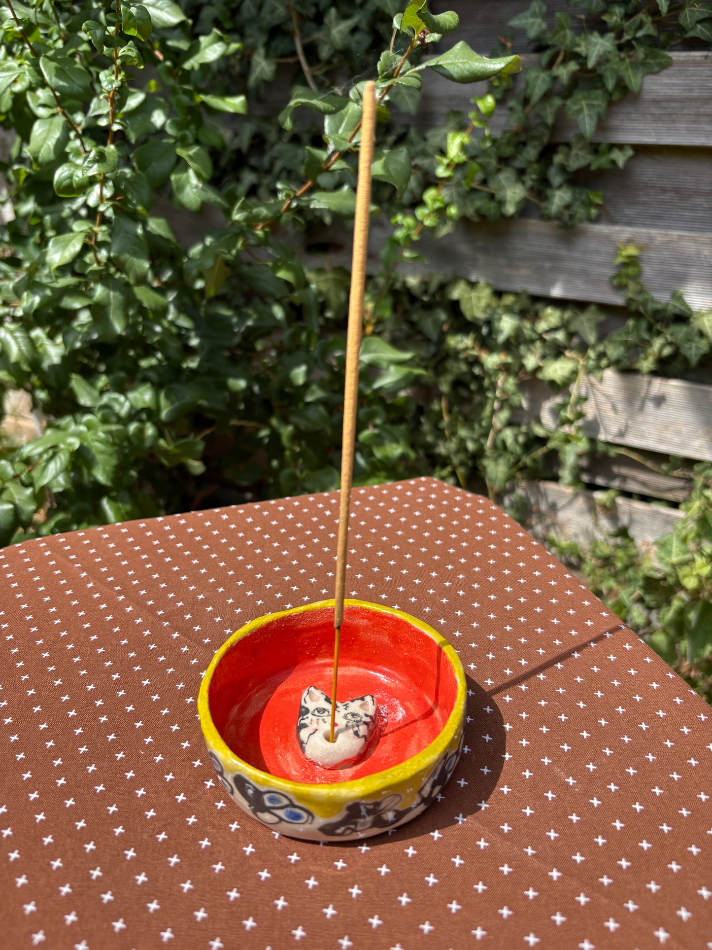 Whimsy animals ceramic incense holders