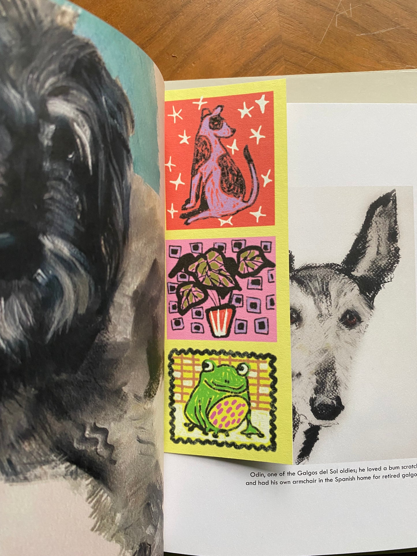 Adorable whimsy pets & girl bookmark
