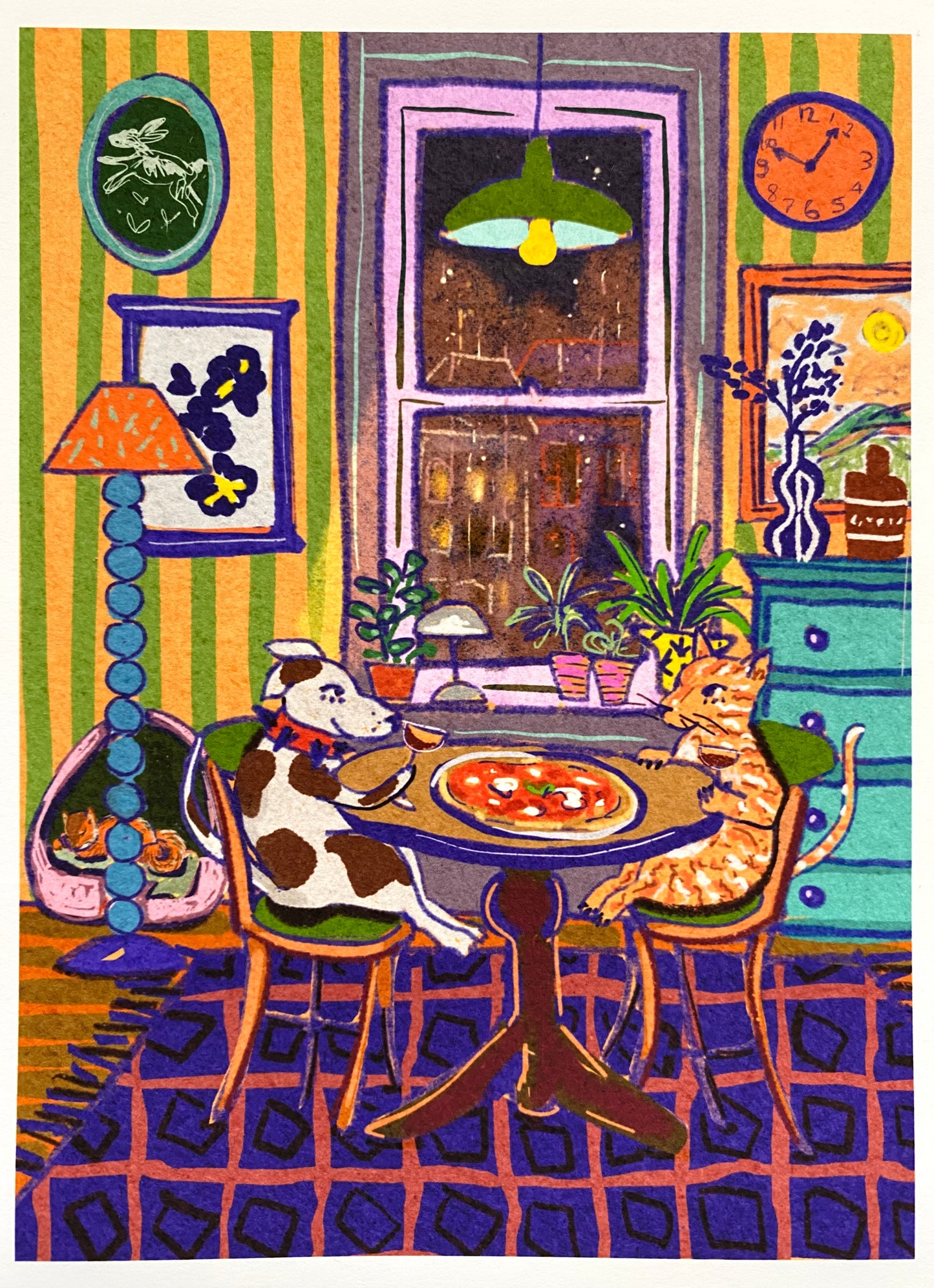 Pizza Date Night art print