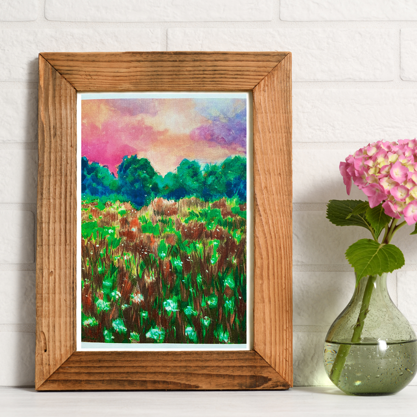 Flowers field "English summer" art print