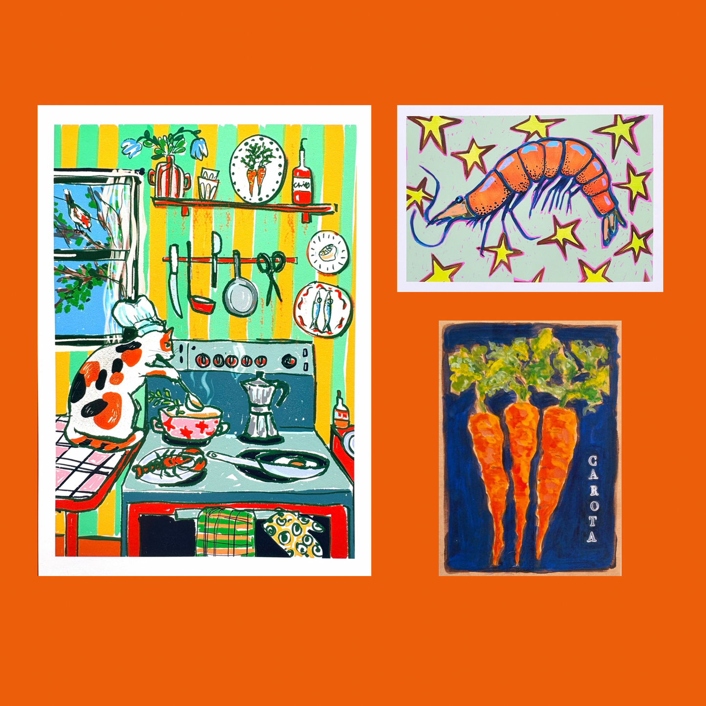 Funky shrimp with stars