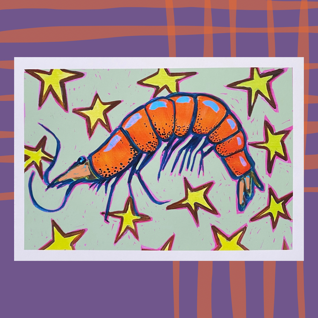 Funky shrimp with stars