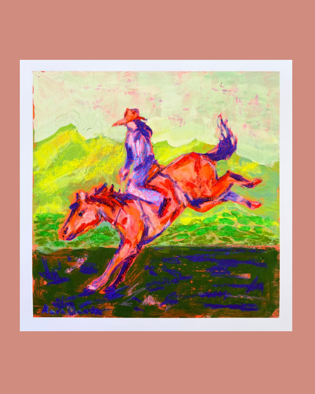 Queen of the Rodeo - Cowgirl and Horse Print