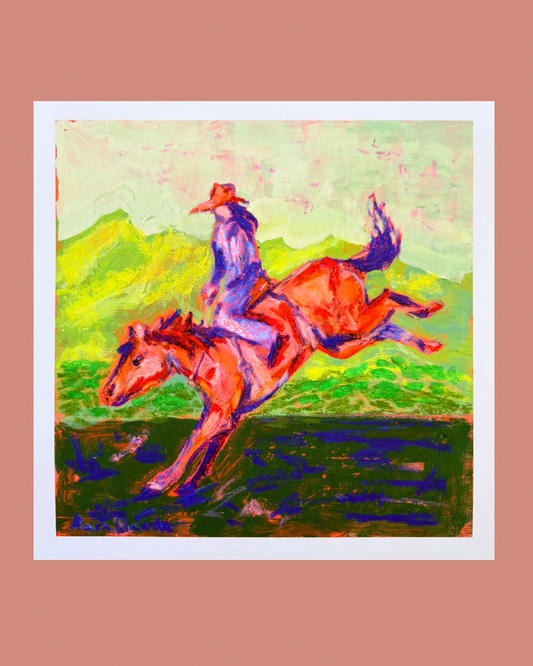 Queen of the Rodeo - Cowgirl and Horse Print