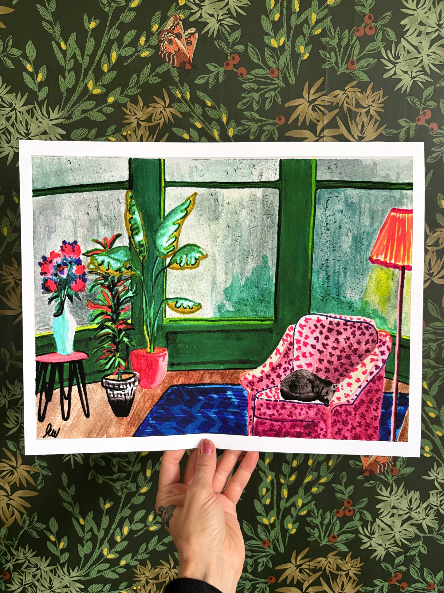 Rainy day watercolour print