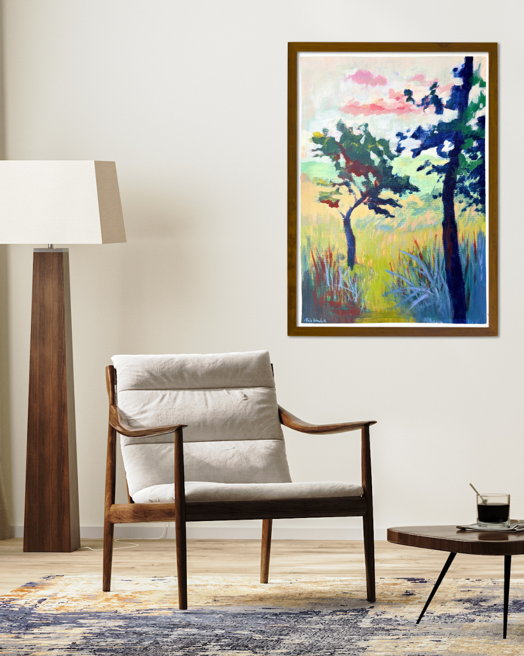 “Through the tall grass” original large painting- A1