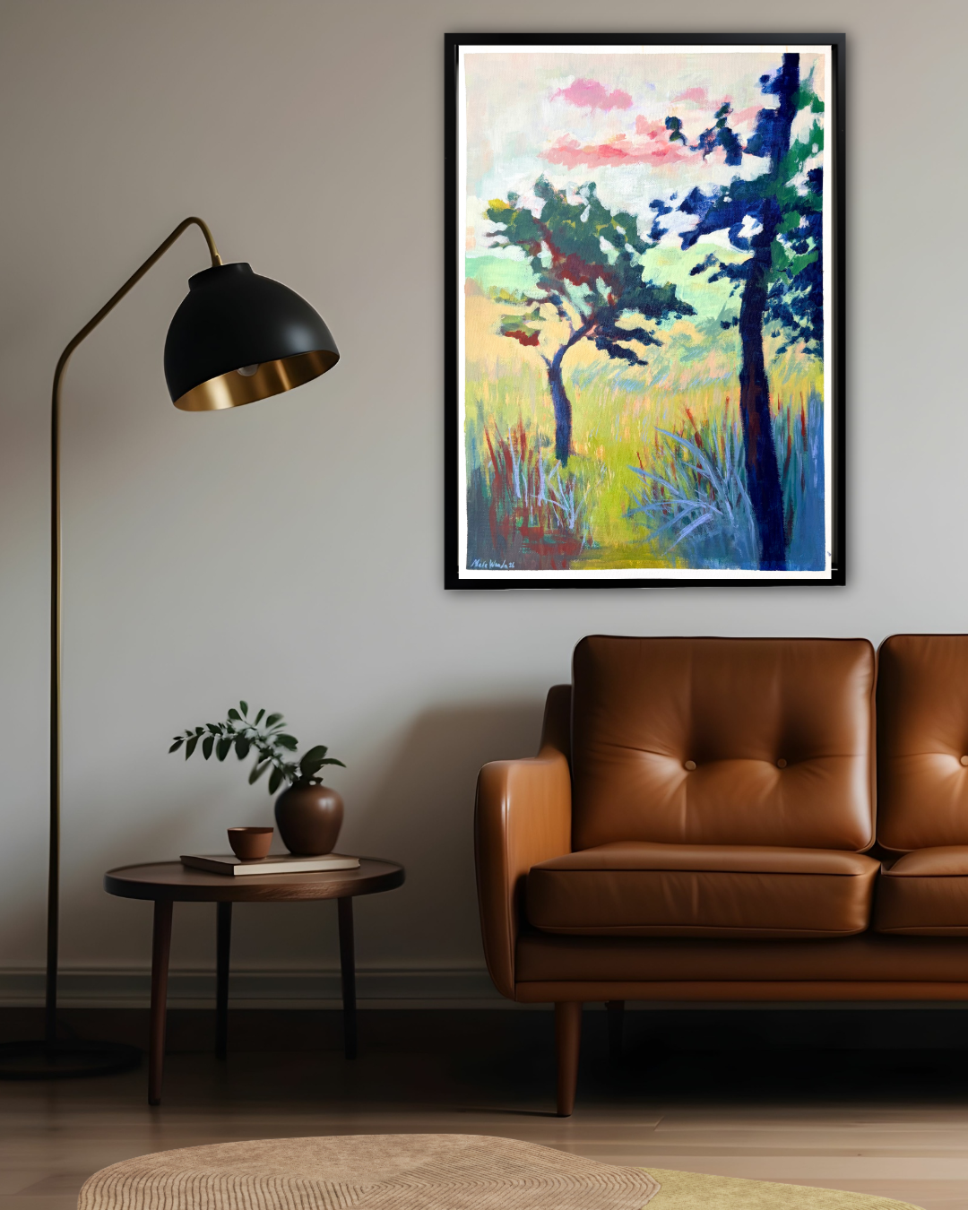 “Through the tall grass” original large painting- A1