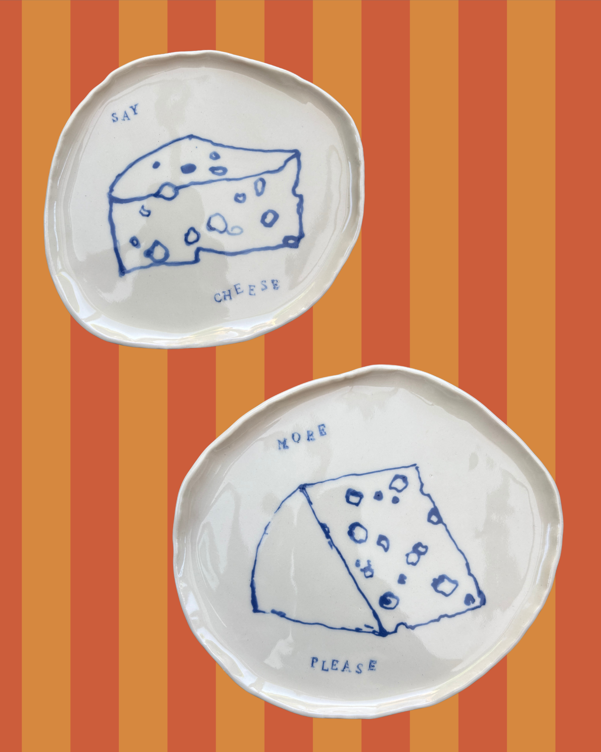 Ceramic Cheese Plates - Perfect for Wine & Cheese Nights