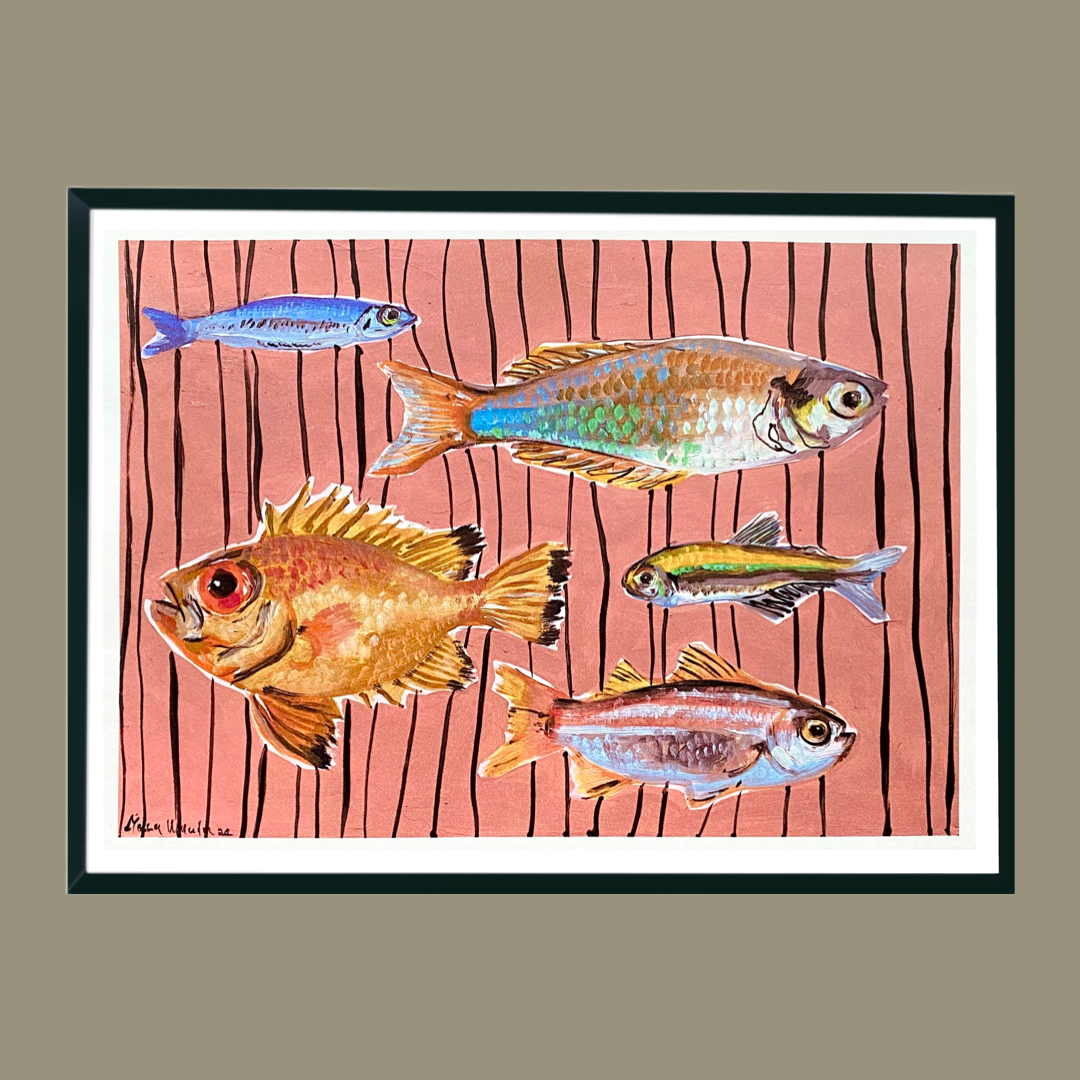 original fish art print