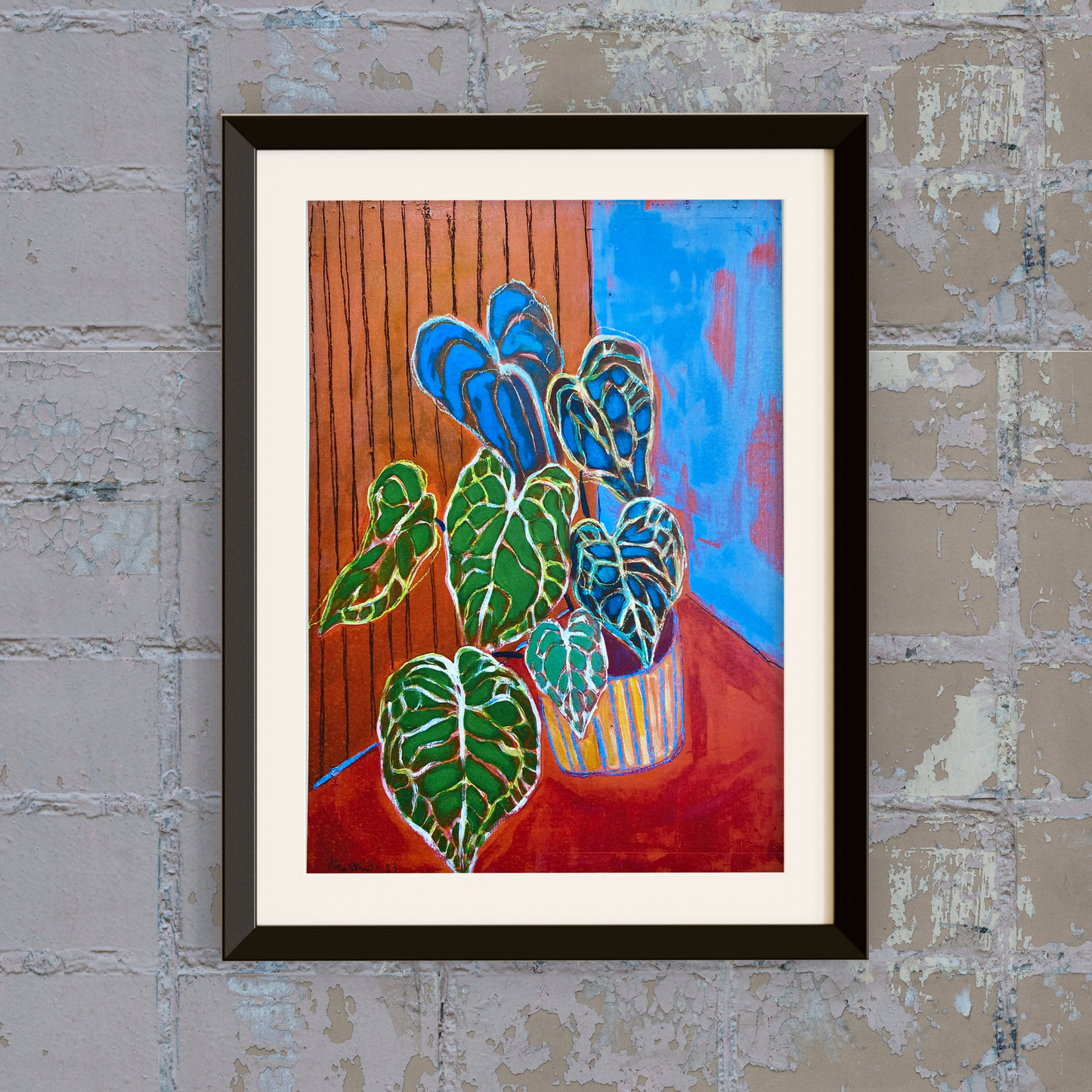 Bold Lace-Leaf Plant Art Print - Unique Wall Art for Plant Lovers