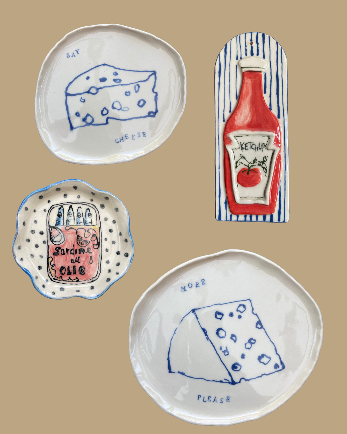 Ceramic Cheese Plates - Perfect for Wine & Cheese Nights