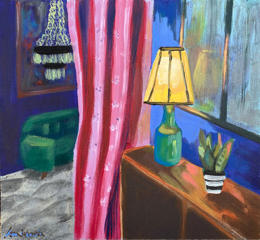 “Blue room" acrylic on wood