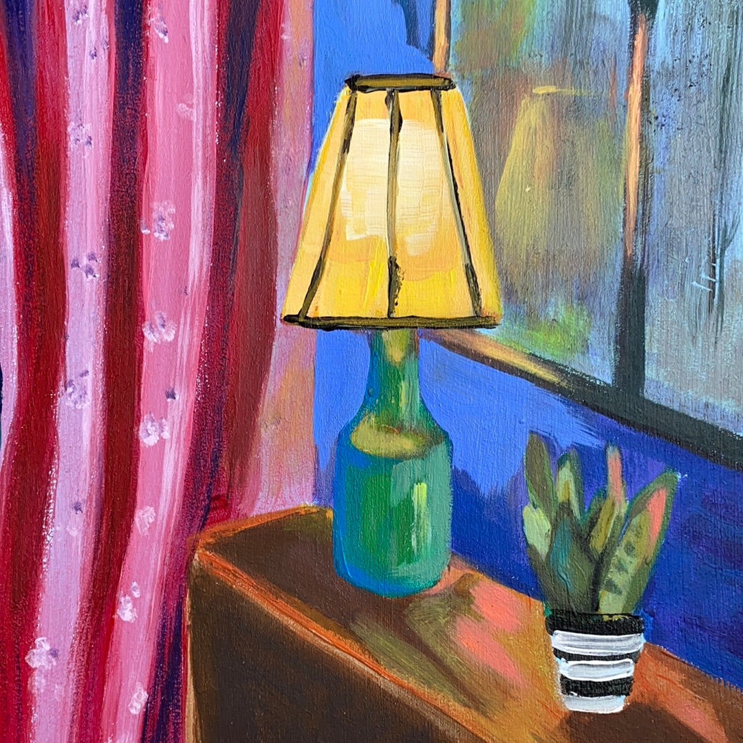 “Blue room" acrylic on wood